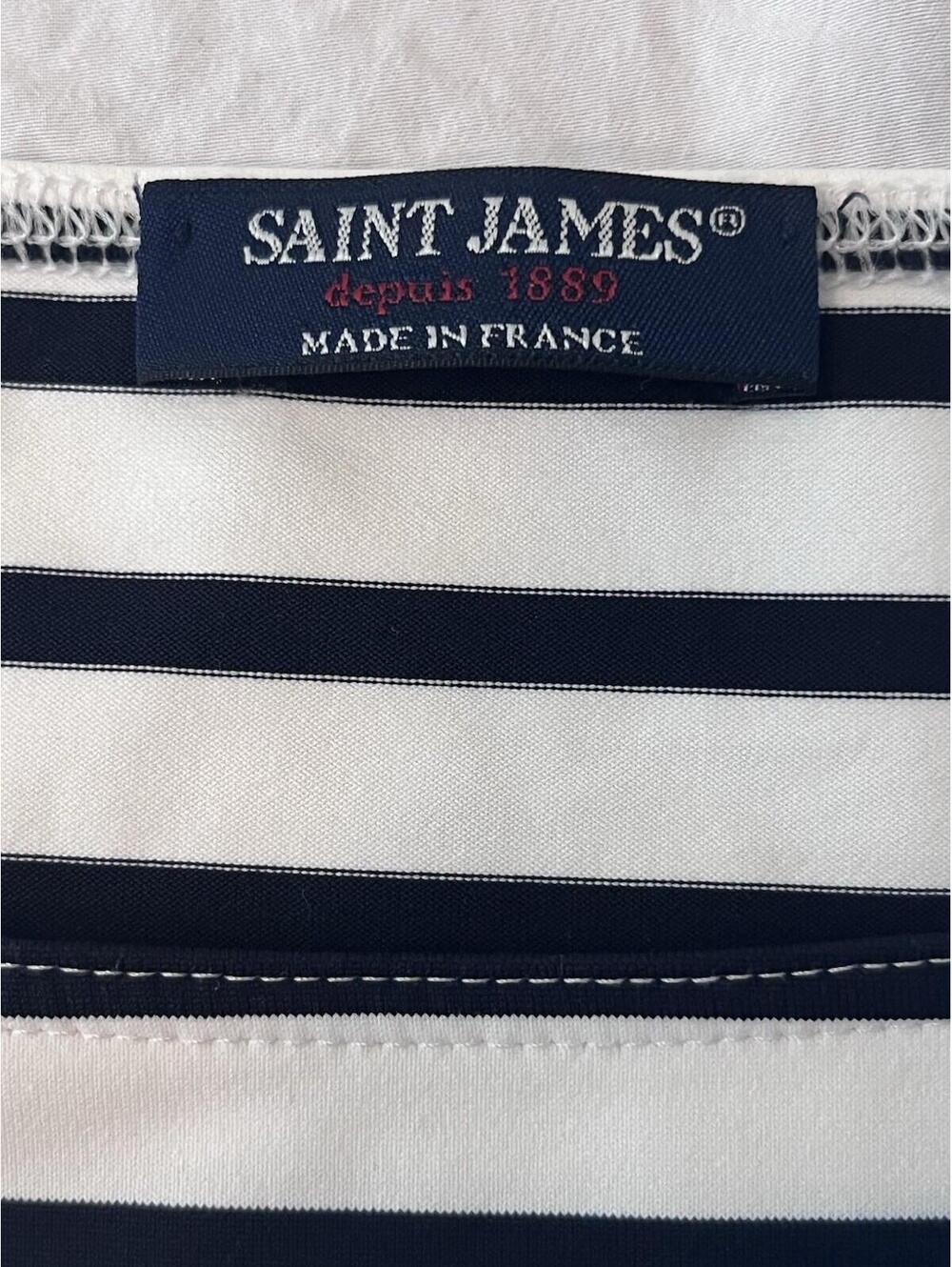Saint James Made in France Classic Breton Striped Shirt - Navy/White - Picture 2 of 6